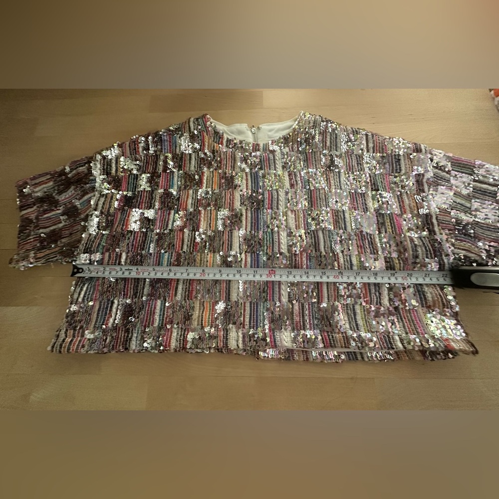 Nwot Lizard Thicket Multi Sequin Cropped Top - image 3